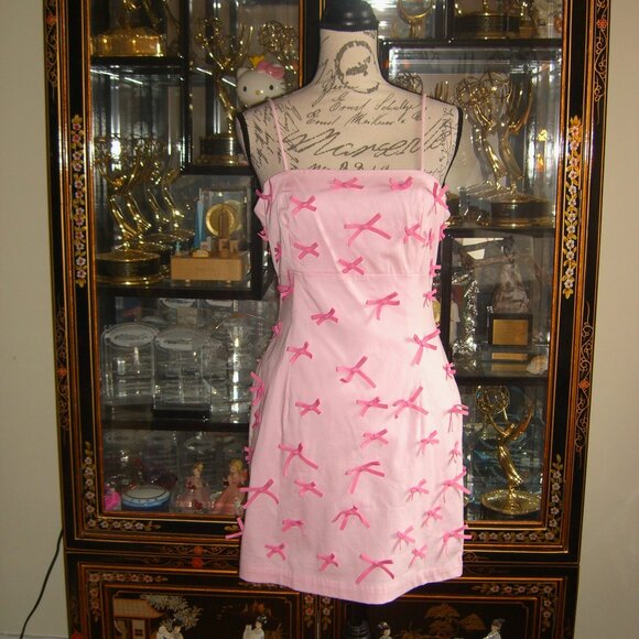 NWT MAEVE THE BRYNNE 3D PINK BOW SPAGHETTI STRAP DRESS 6 - Picture 4 of 9